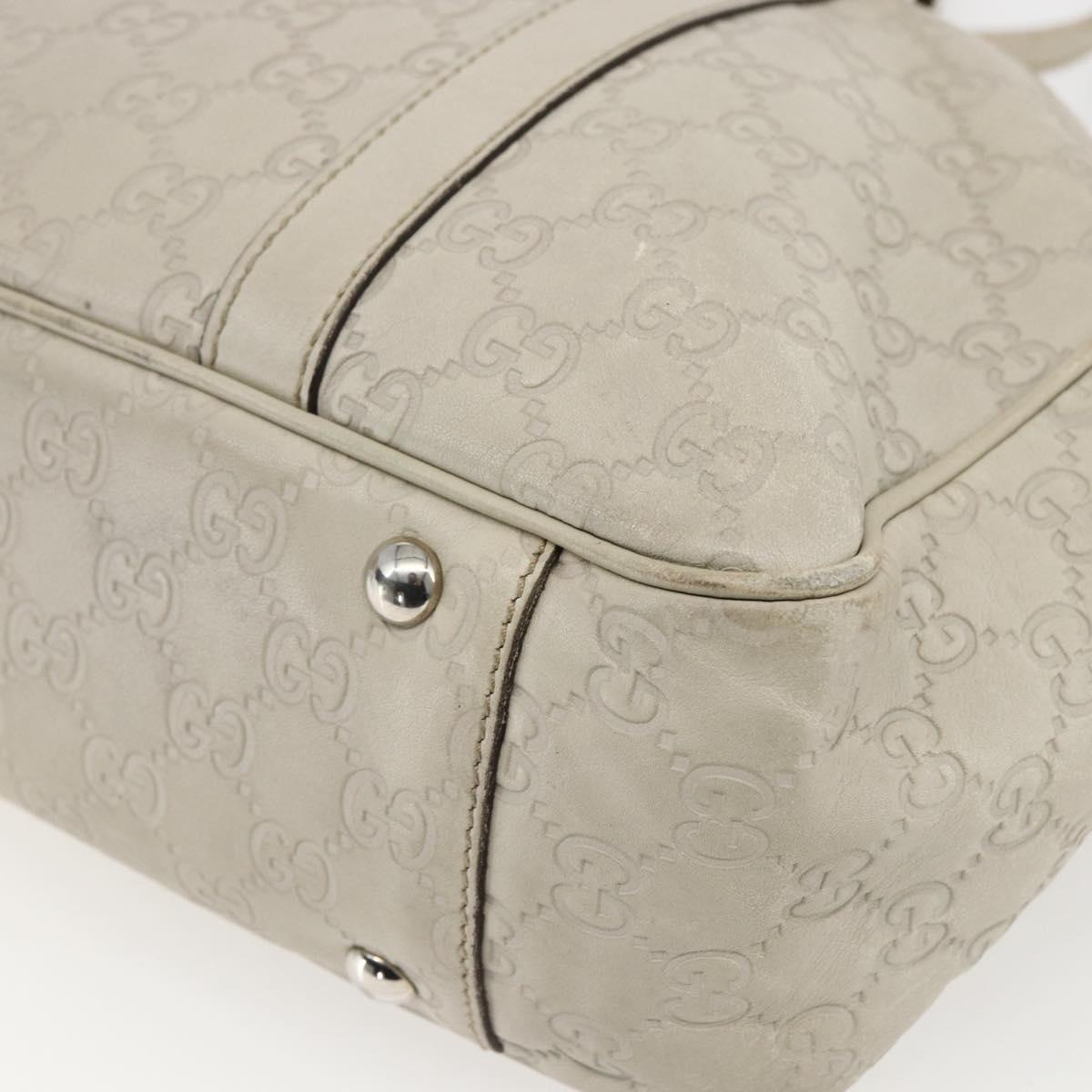 GUCCI GG Canvas Guccissima Tote Bag Leather Beige Gold 232957 Auth bs33021