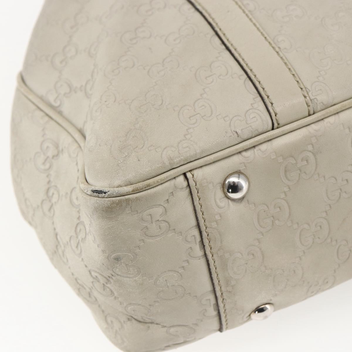 GUCCI GG Canvas Guccissima Tote Bag Leather Beige Gold 232957 Auth bs33021