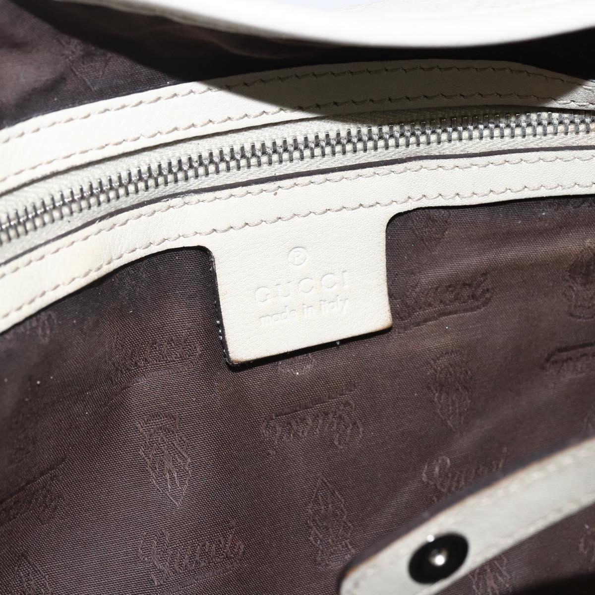 GUCCI GG Canvas Guccissima Tote Bag Leather Beige Gold 232957 Auth bs33021