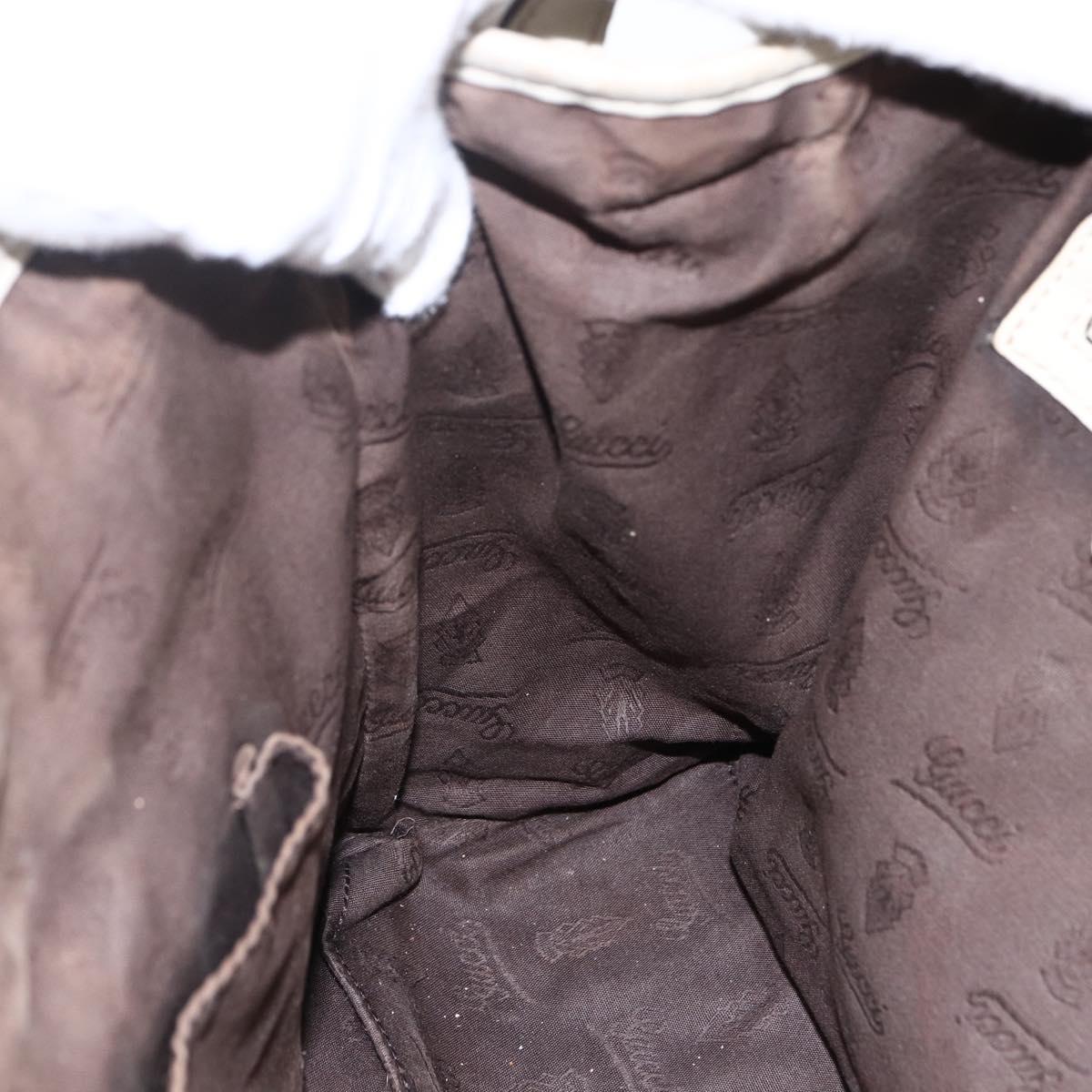 GUCCI GG Canvas Guccissima Tote Bag Leather Beige Gold 232957 Auth bs33021