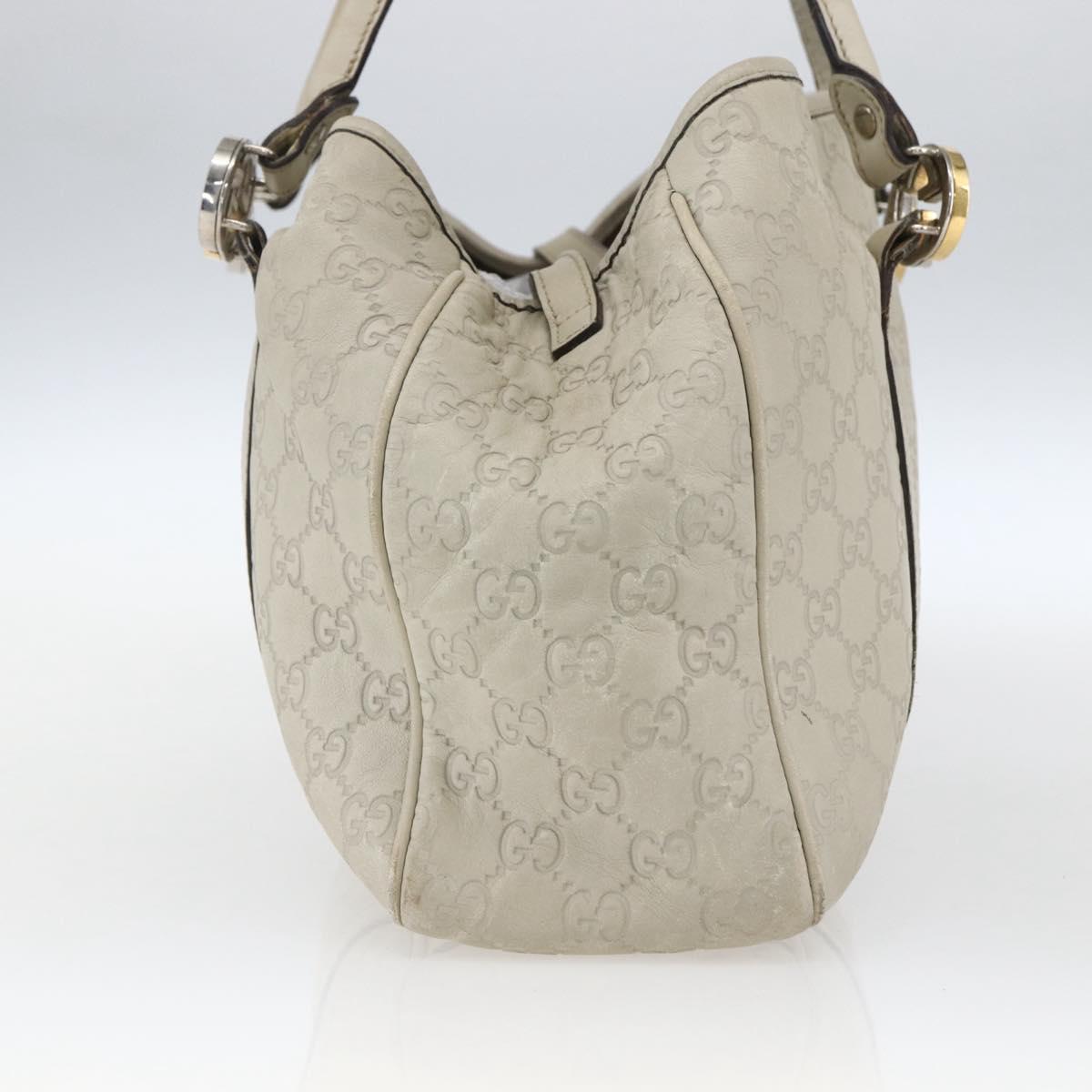 GUCCI GG Canvas Guccissima Tote Bag Leather Beige Gold 232957 Auth bs33021