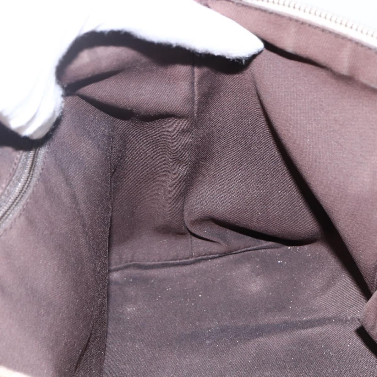 GUCCI GG Canvas Tote Bag Beige Gold 141470 Auth bs33022