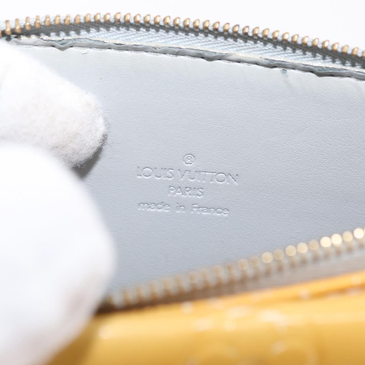 LOUIS VUITTON Monogram Vernis Motto Accessory Pouch Gris M91030 LV Auth bs33023
