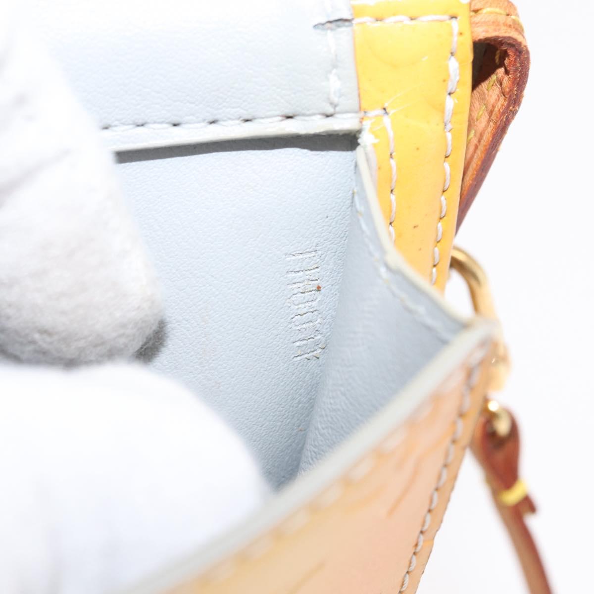LOUIS VUITTON Monogram Vernis Motto Accessory Pouch Gris M91030 LV Auth bs33023