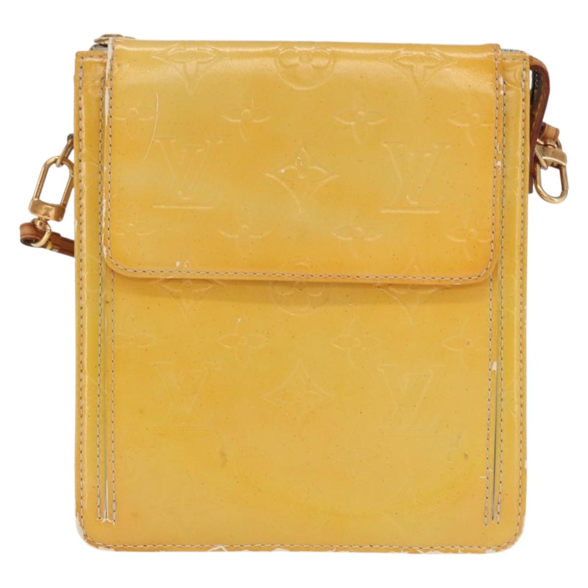 LOUIS VUITTON Monogram Vernis Motto Accessory Pouch Gris M91030 LV Auth bs33023