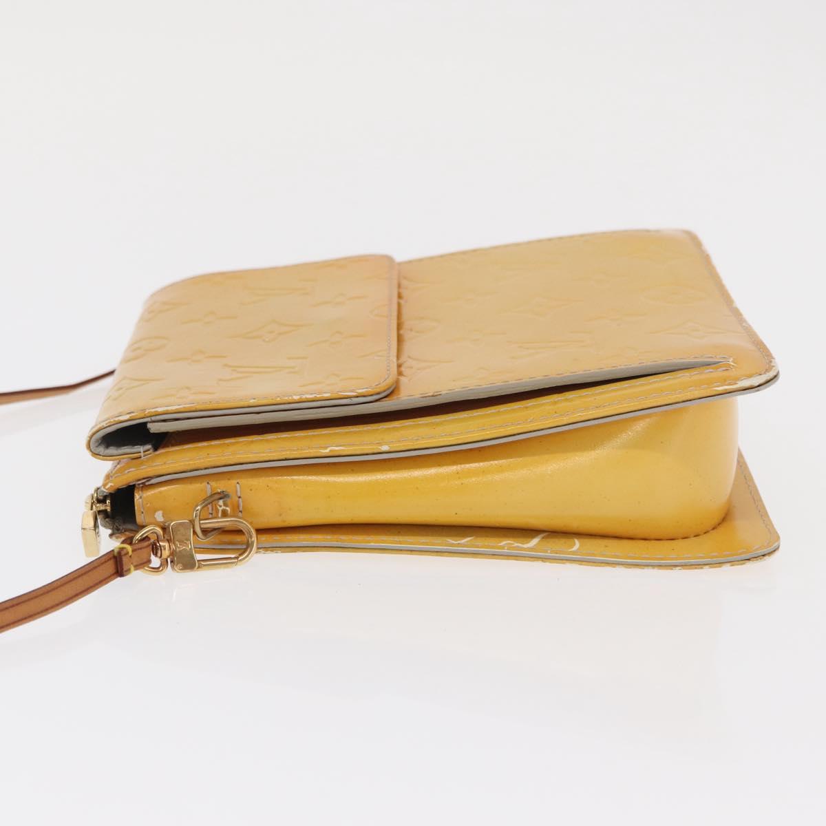 LOUIS VUITTON Monogram Vernis Motto Accessory Pouch Gris M91030 LV Auth bs33023