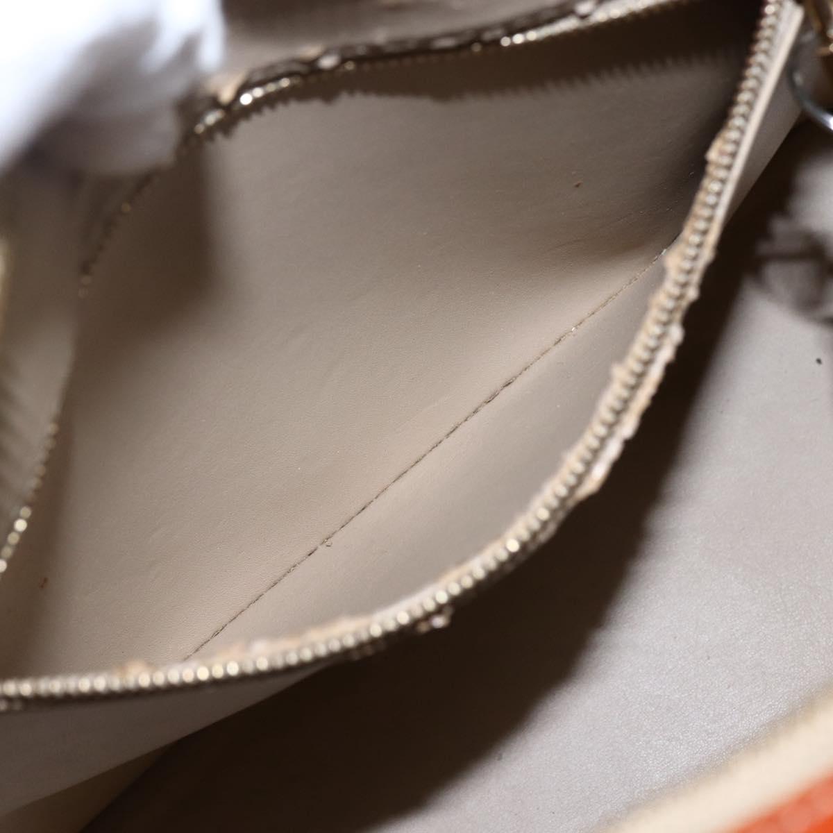 LOUIS VUITTON Monogram Vernis Houston Hand Bag Beige M91004 LV Auth bs33024