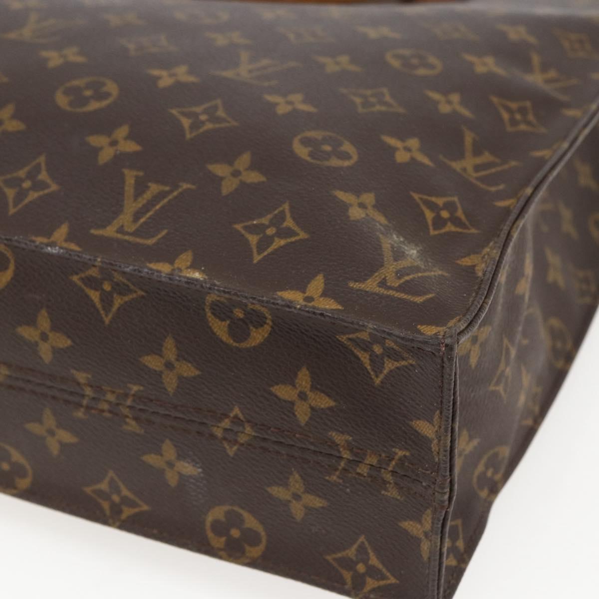 LOUIS VUITTON Monogram Sac Plat Hand Bag M51140 LV Auth bs33031