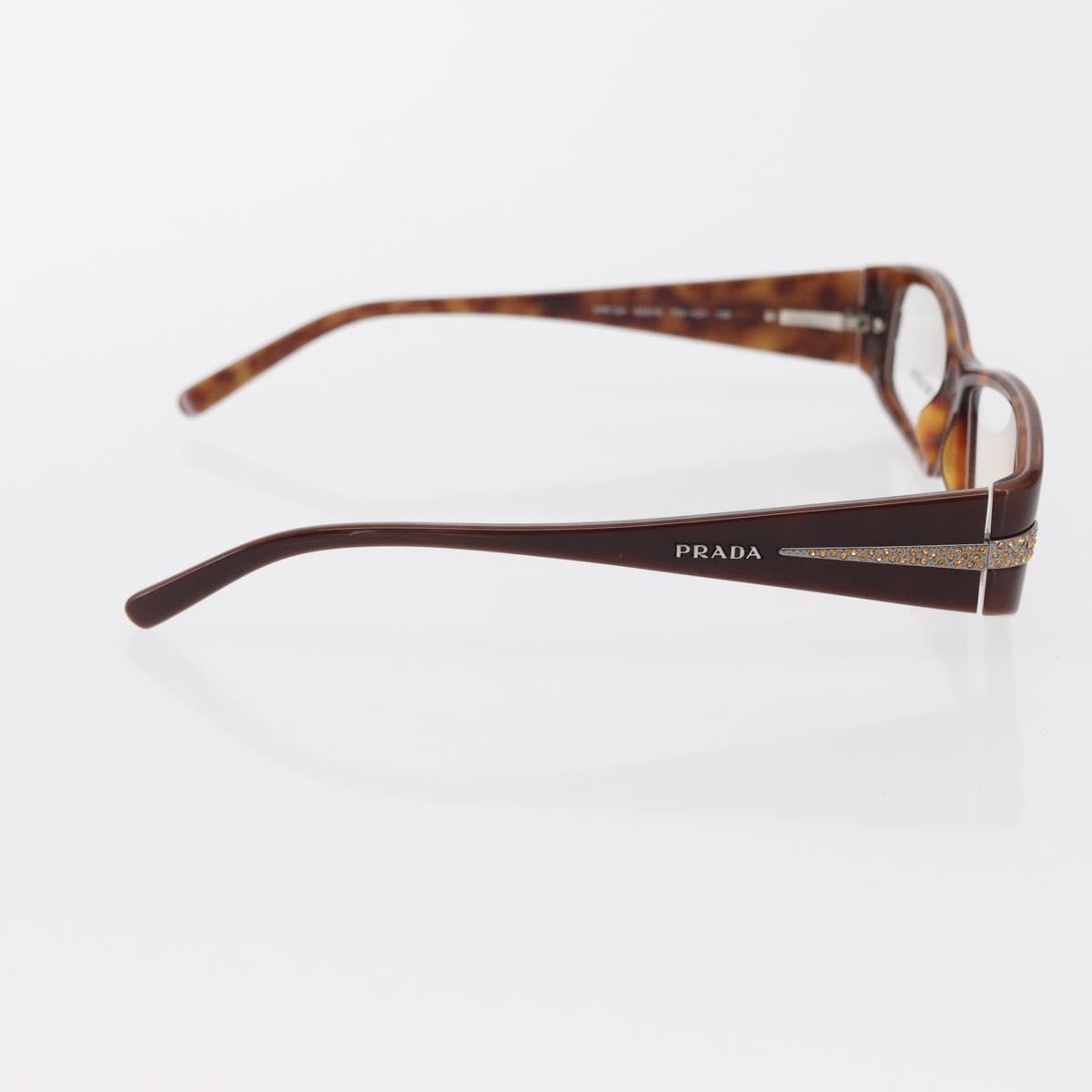 PRADA Glasses plastic Brown Auth bs33046