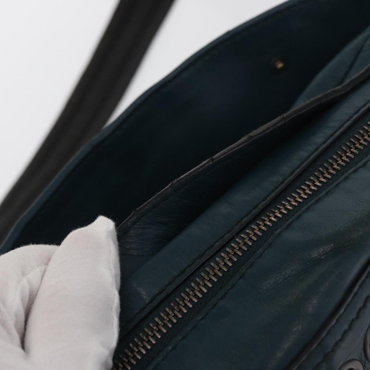 BOTTEGA VENETA INTRECCIATO Body Bag Leather Blue Auth bs33047