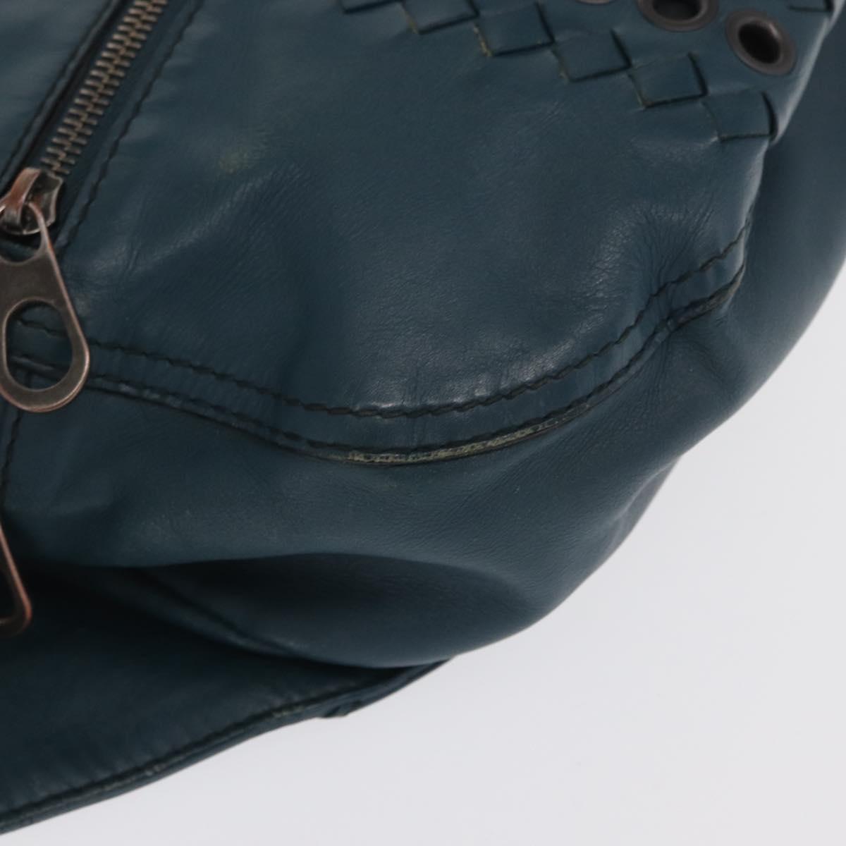 BOTTEGA VENETA INTRECCIATO Body Bag Leather Blue Auth bs33047