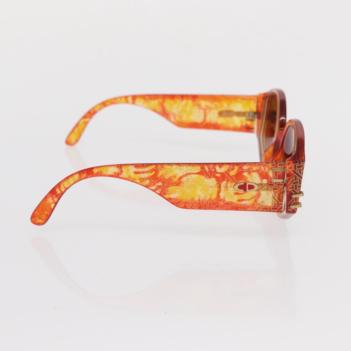 Christian Dior Sunglasses plastic 2 Set Brown Silver Auth bs33050