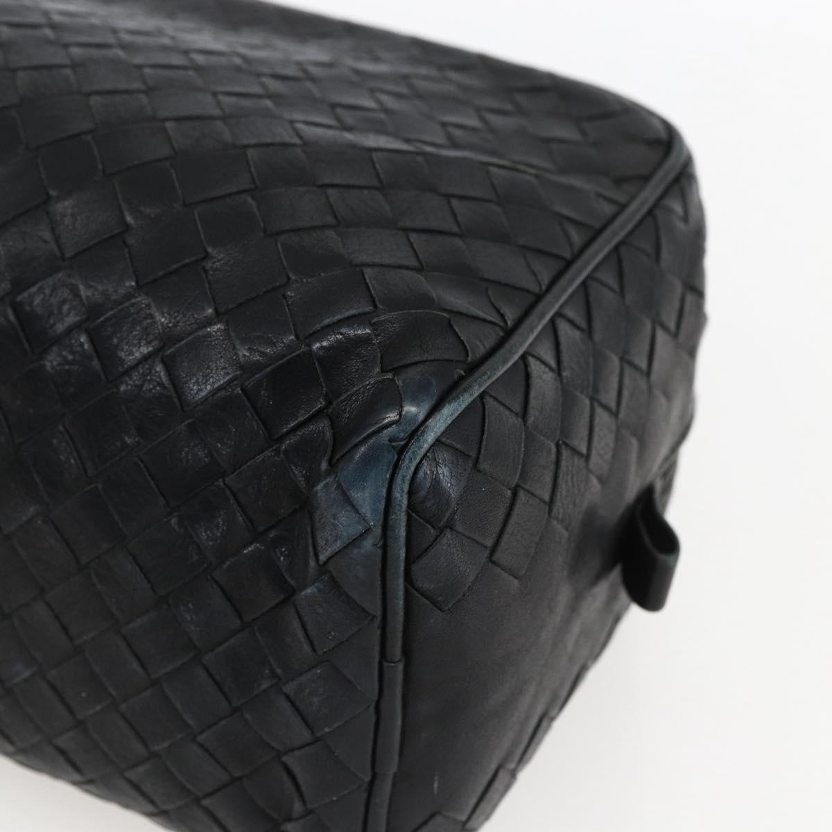 BOTTEGA VENETA INTRECCIATO Clutch Bag Leather Black 174361 Auth bs33052