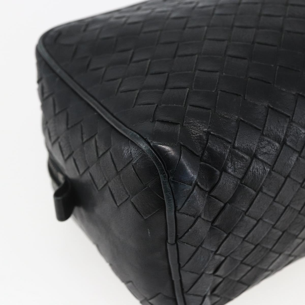 BOTTEGA VENETA INTRECCIATO Clutch Bag Leather Black 174361 Auth bs33052