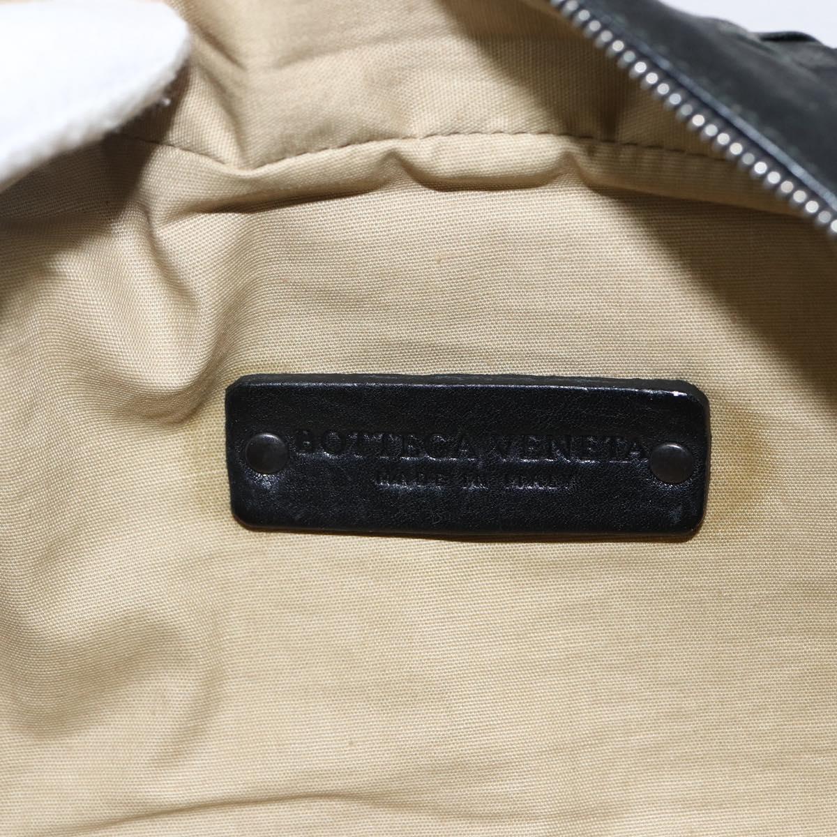 BOTTEGA VENETA INTRECCIATO Clutch Bag Leather Black 174361 Auth bs33052