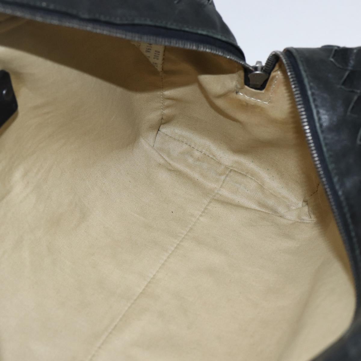 BOTTEGA VENETA INTRECCIATO Clutch Bag Leather Black 174361 Auth bs33052