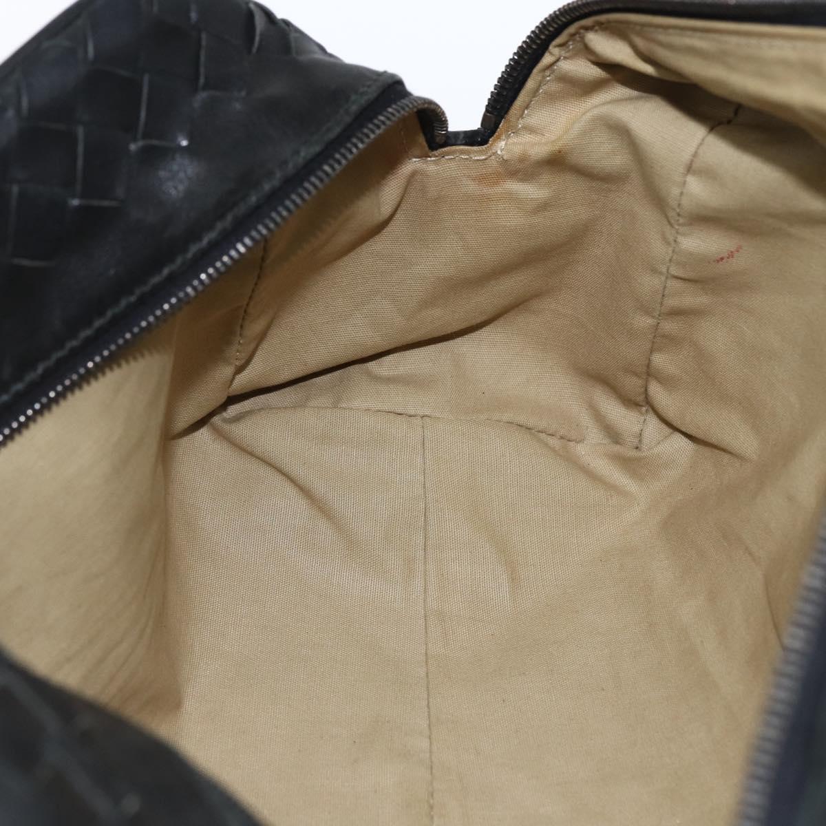 BOTTEGA VENETA INTRECCIATO Clutch Bag Leather Black 174361 Auth bs33052