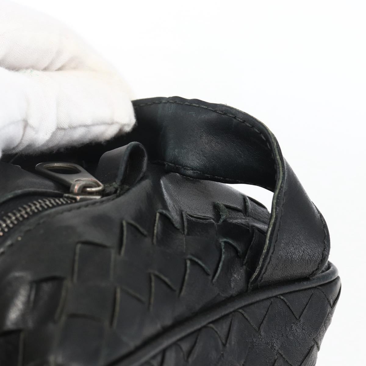 BOTTEGA VENETA INTRECCIATO Clutch Bag Leather Black 174361 Auth bs33052