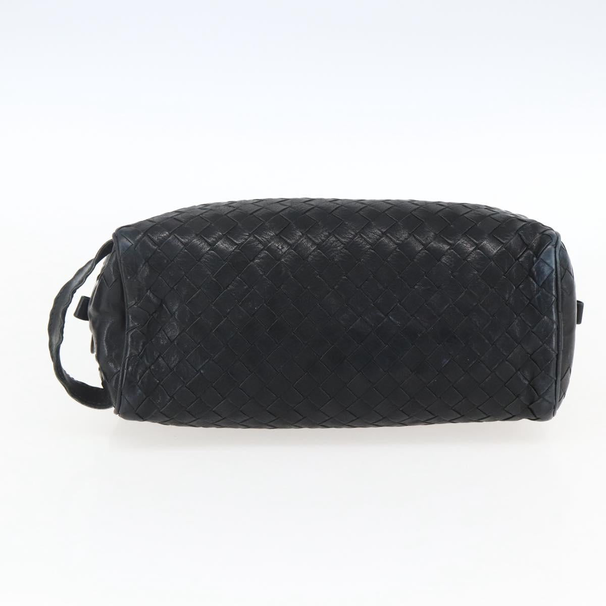 BOTTEGA VENETA INTRECCIATO Clutch Bag Leather Black 174361 Auth bs33052