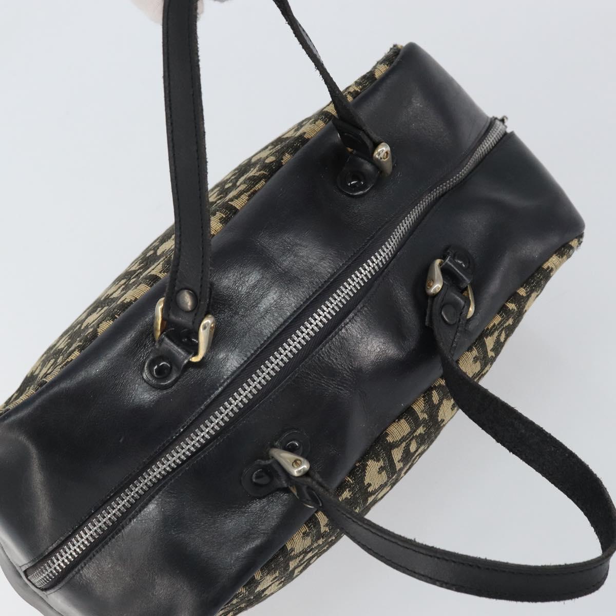 Christian Dior Trotter Canvas Hand Bag Navy Auth bs33053