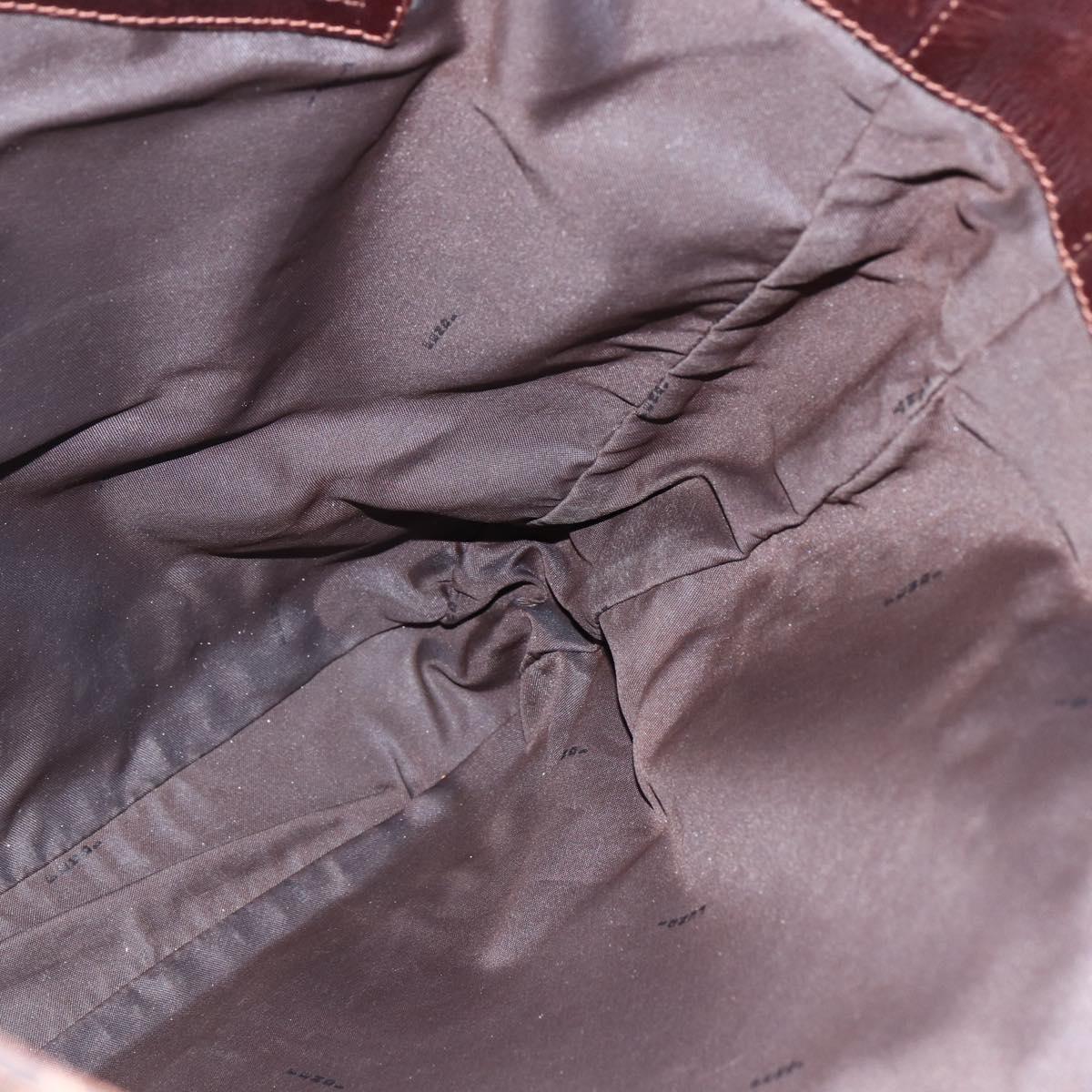 FENDI Zucca Canvas Tote Bag Brown Black Auth bs33058