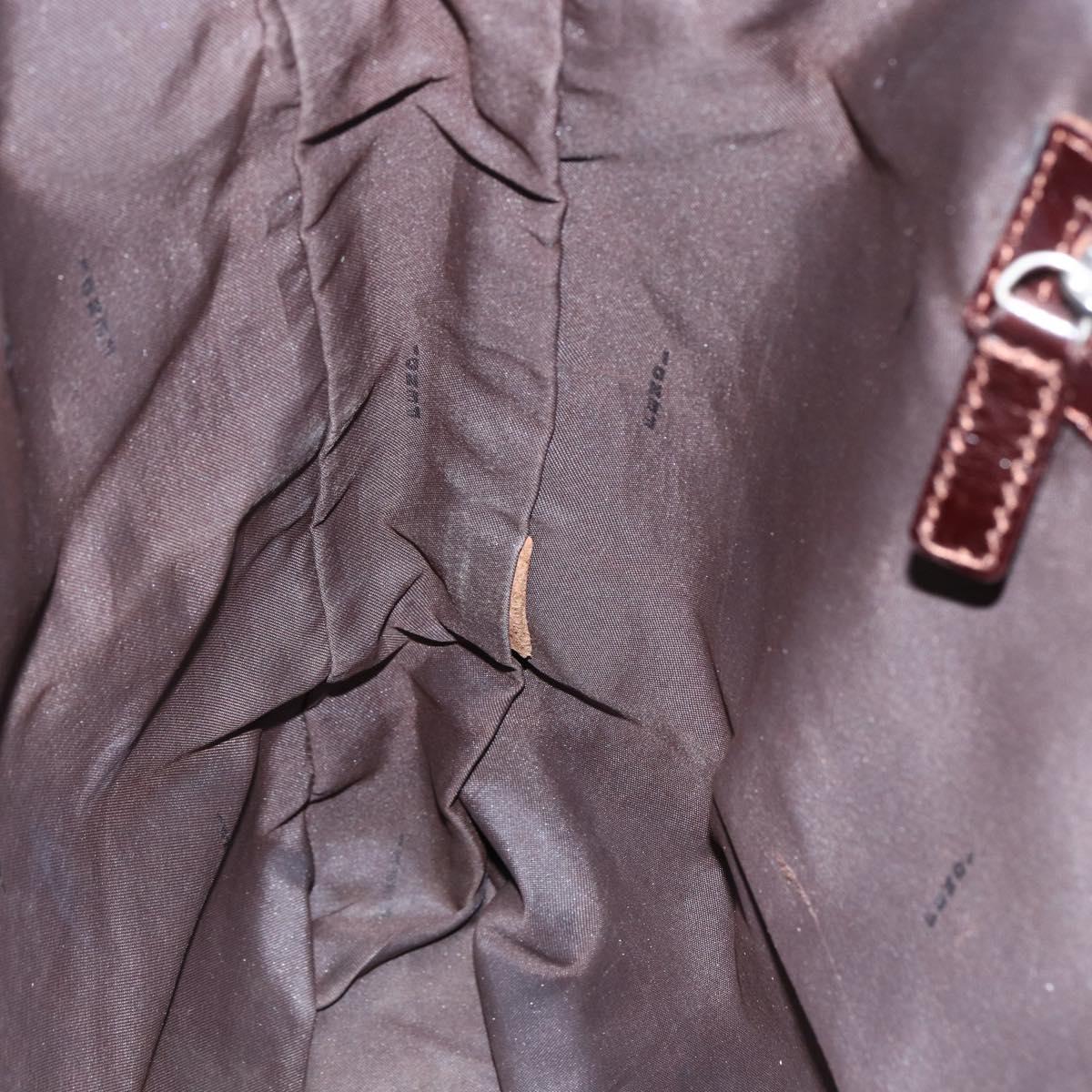 FENDI Zucca Canvas Tote Bag Brown Black Auth bs33058