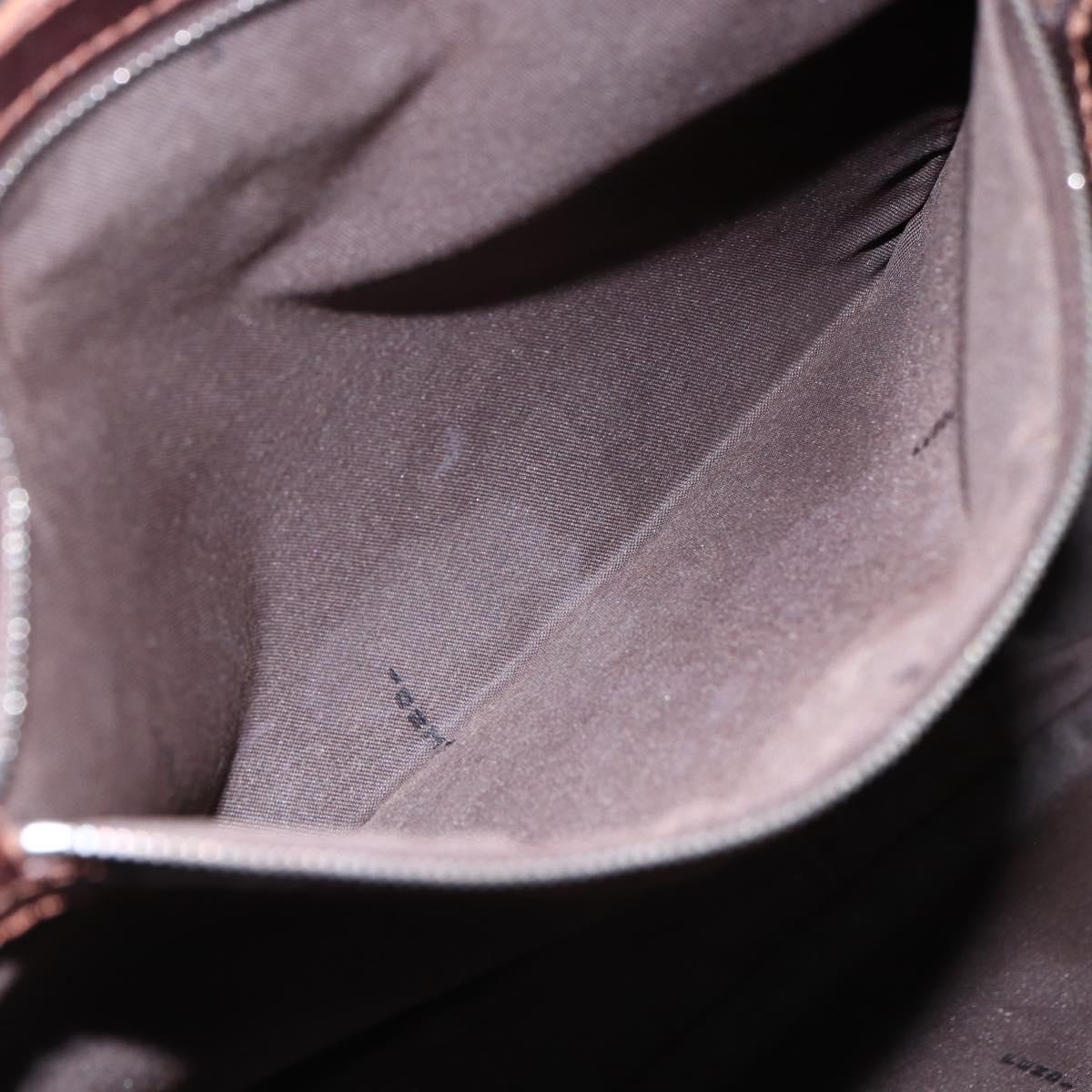 FENDI Zucca Canvas Tote Bag Brown Black Auth bs33058