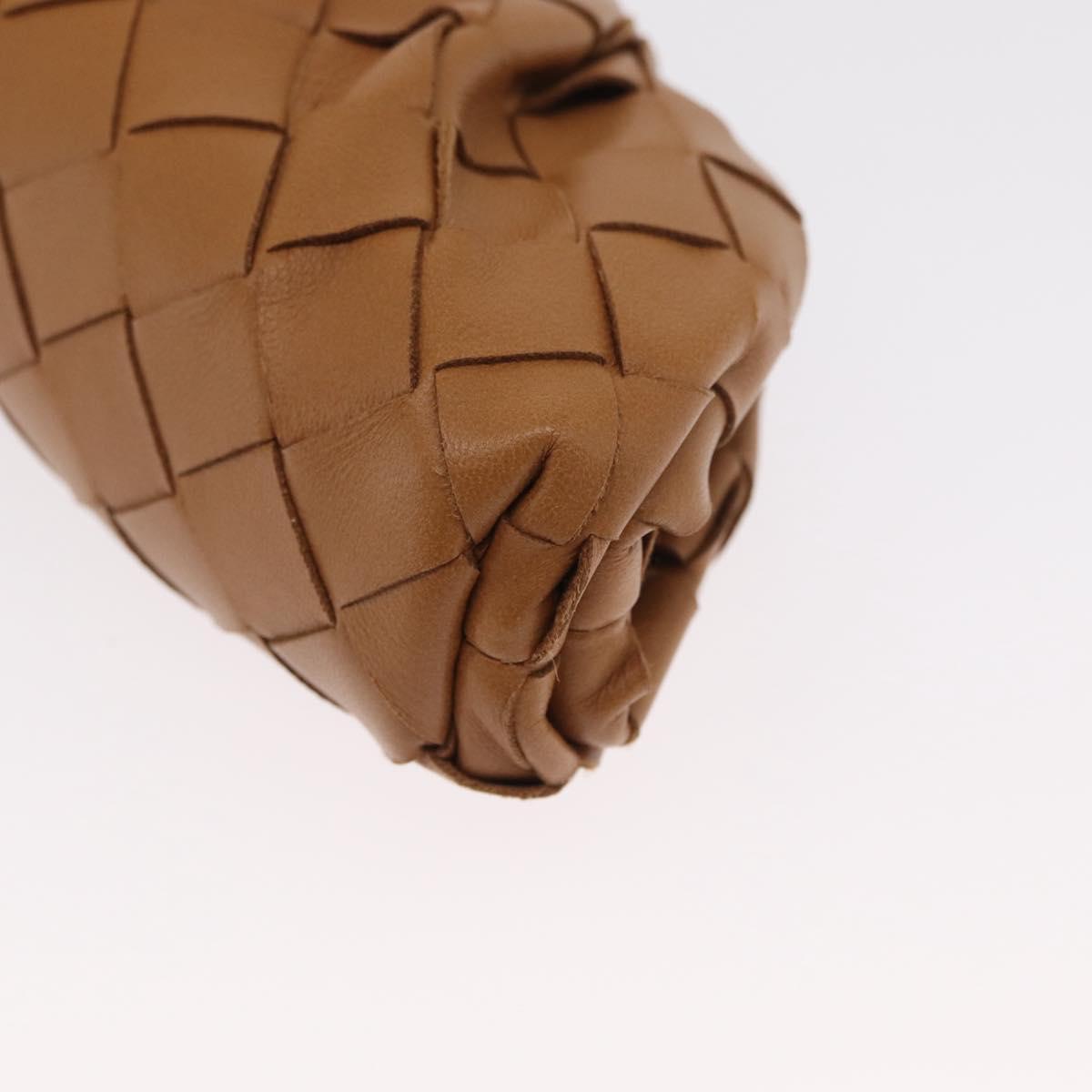BOTTEGA VENETA INTRECCIATO Pouch Leather Beige Auth bs33059V