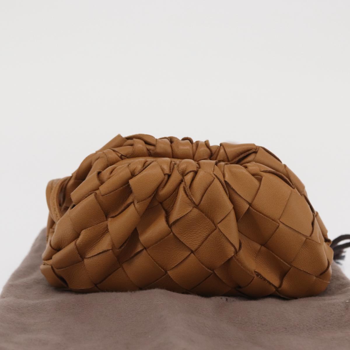 BOTTEGA VENETA INTRECCIATO Pouch Leather Beige Auth bs33059V