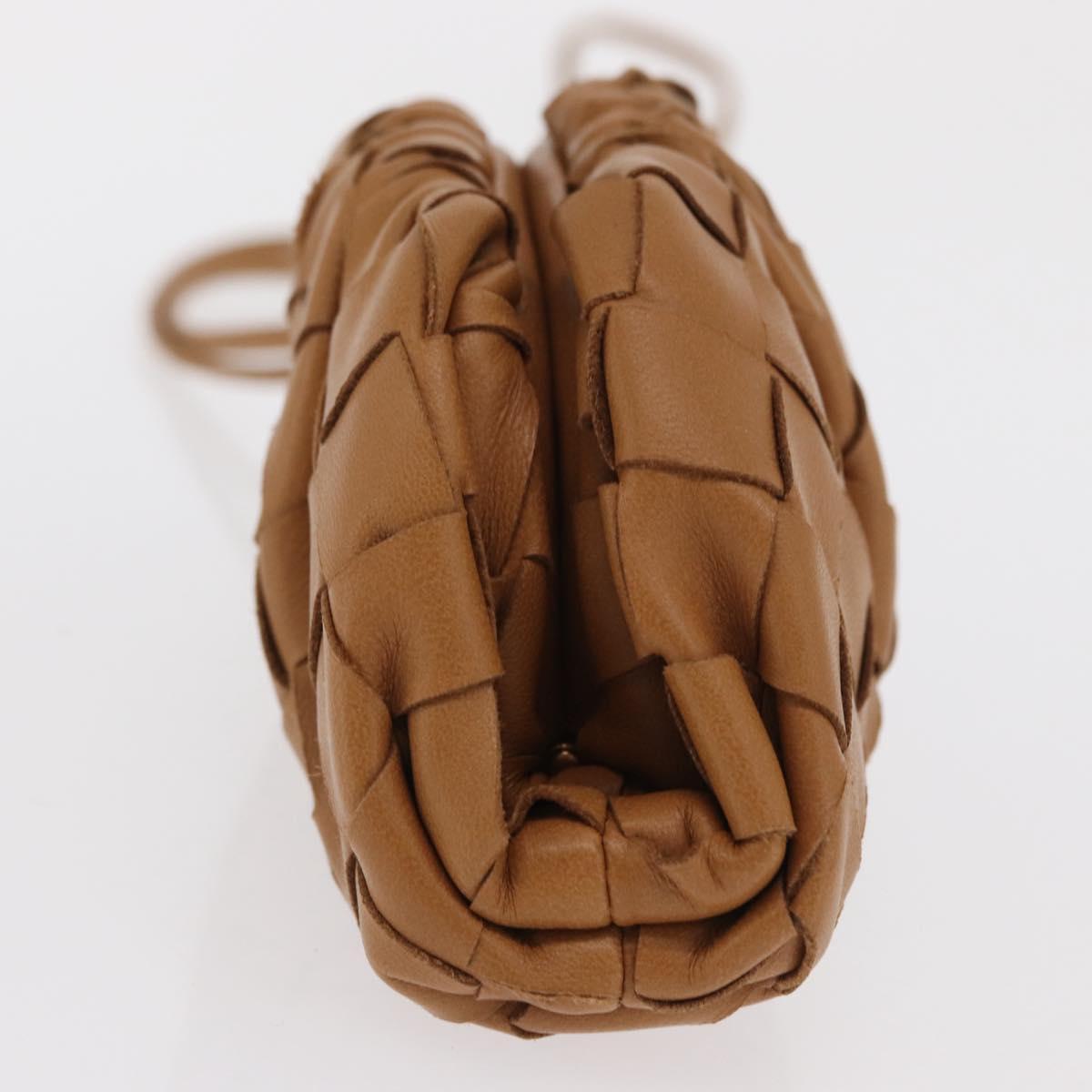 BOTTEGA VENETA INTRECCIATO Pouch Leather Beige Auth bs33059V