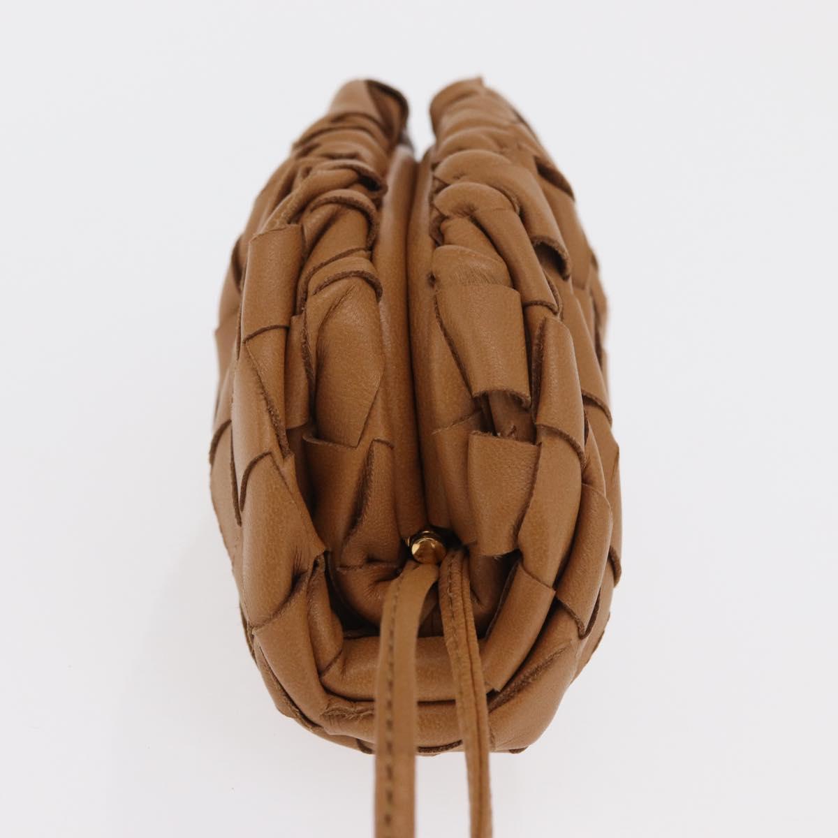 BOTTEGA VENETA INTRECCIATO Pouch Leather Beige Auth bs33059V