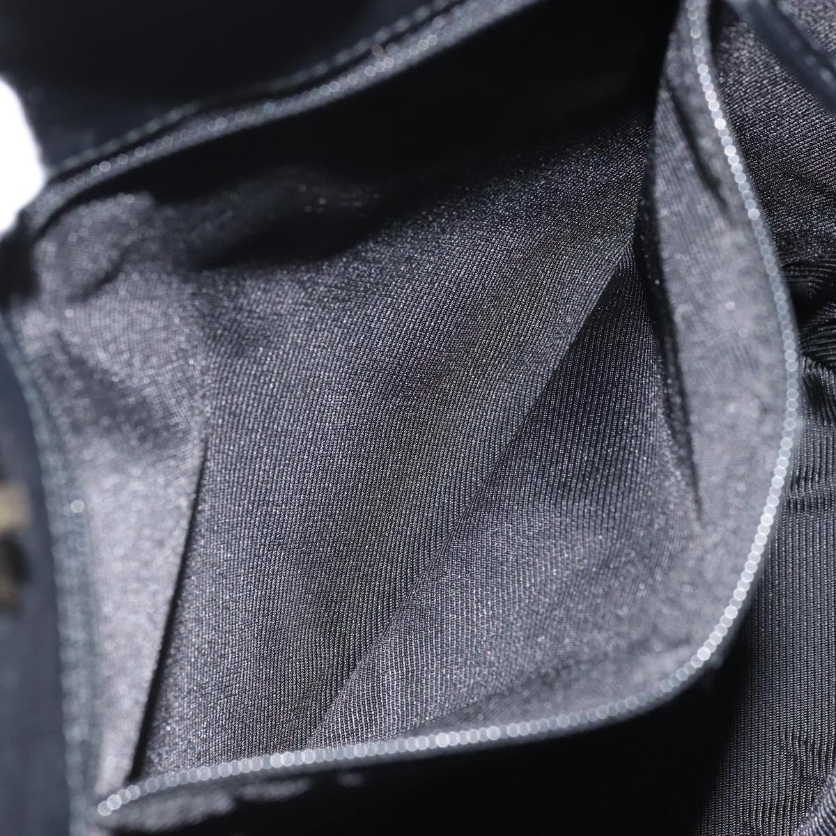 GUCCI GG Canvas Hand Bag Black Gold 002 1099 Auth bs33065