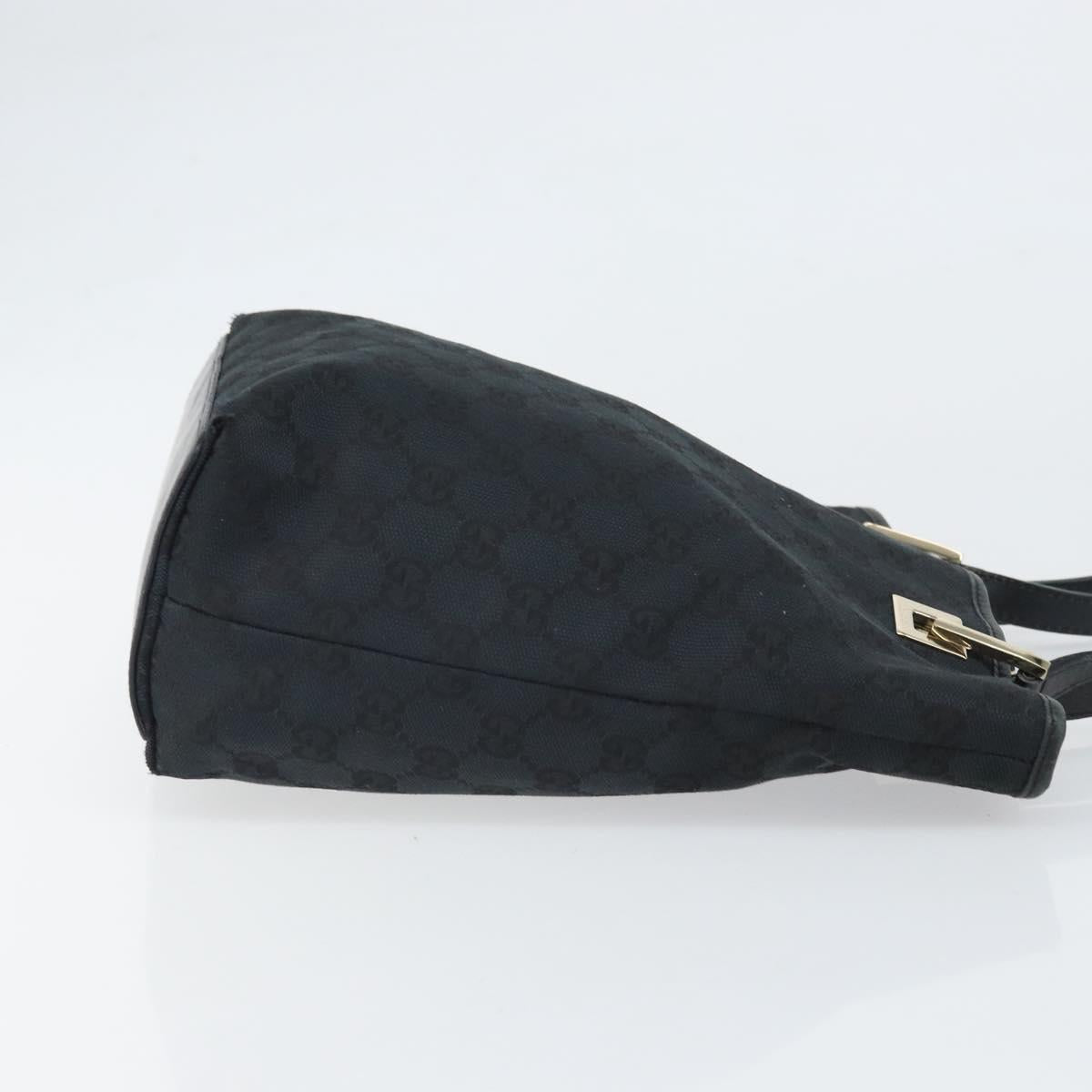 GUCCI GG Canvas Hand Bag Black Gold 002 1099 Auth bs33065