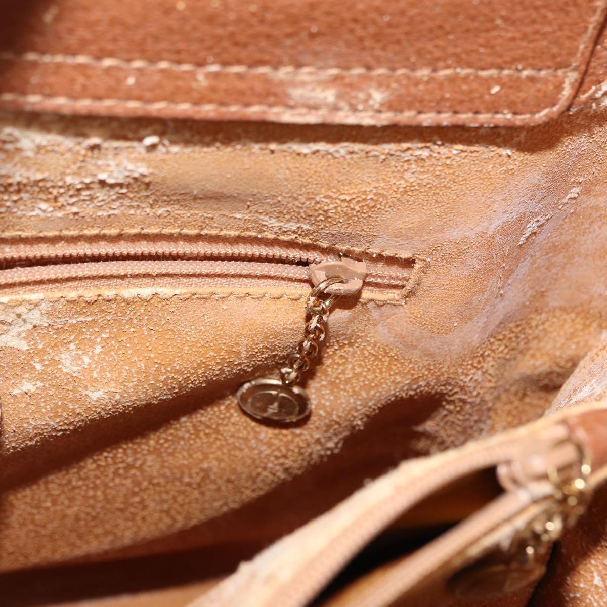 GUCCI Bamboo Hand Bag Leather Brown Gold 002 2853 02600 Auth bs33066