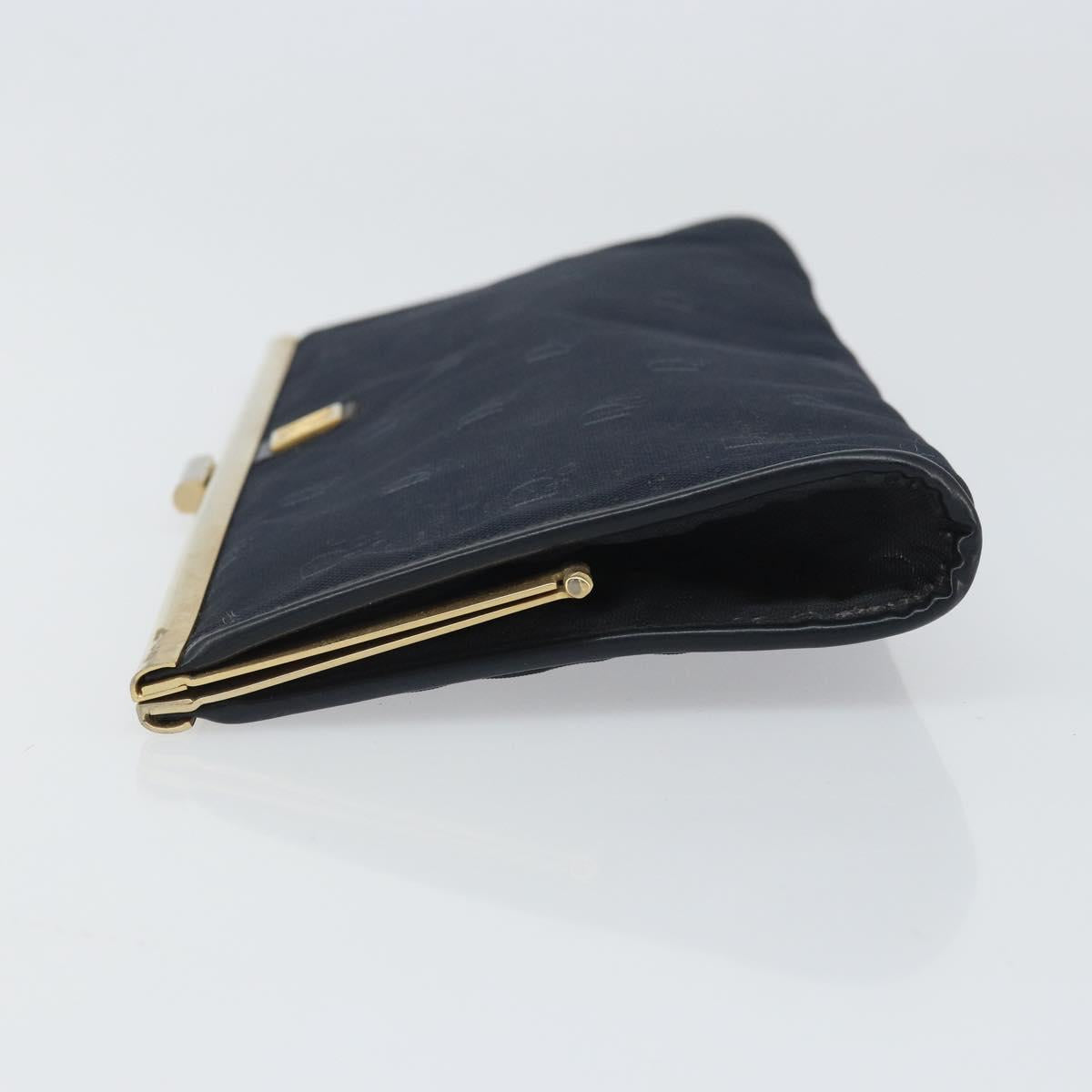 Christian Dior Clutch Bag Canvas Navy Gold Auth bs33068