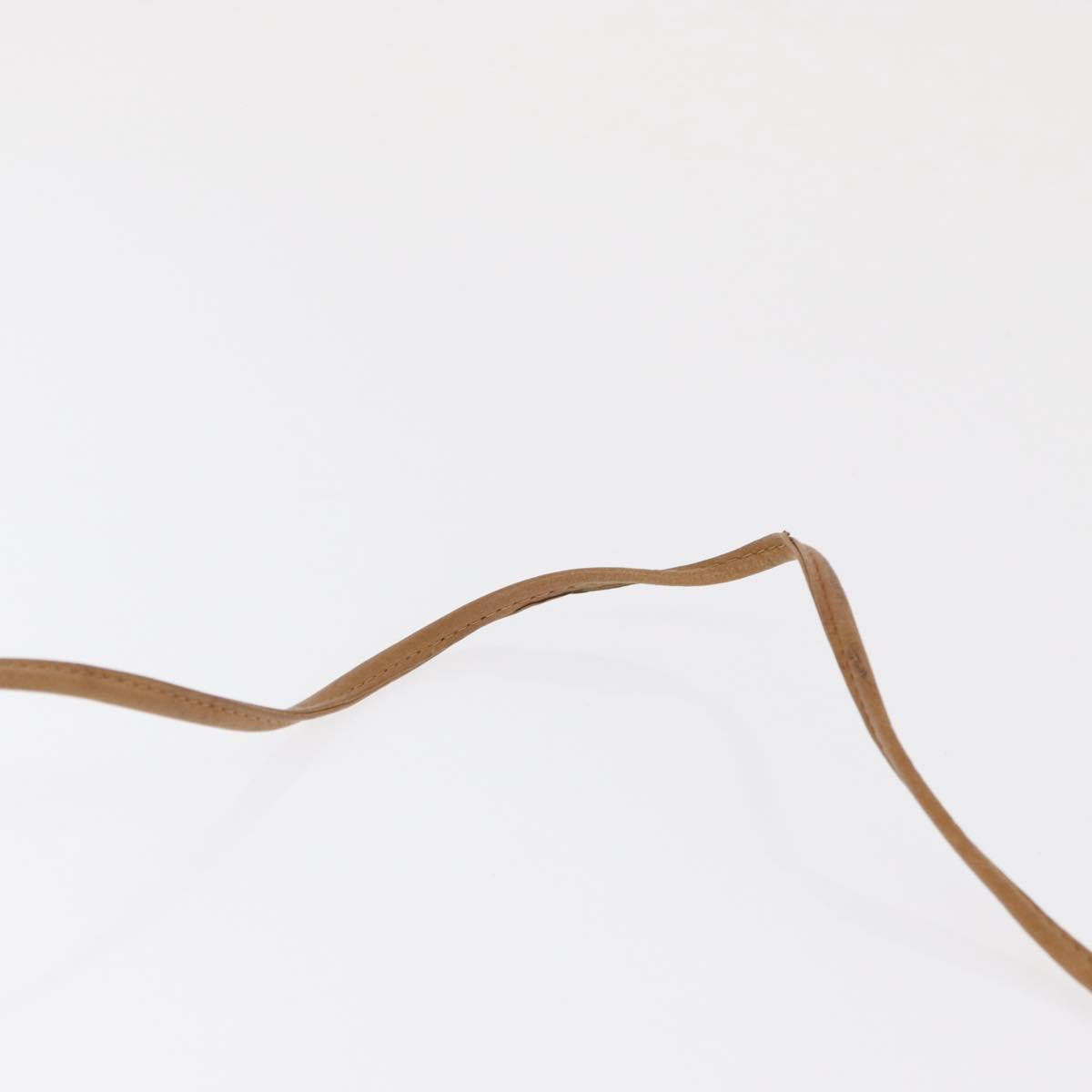 CELINE Macadam Canvas Shoulder Bag PVC Beige Auth bs33070