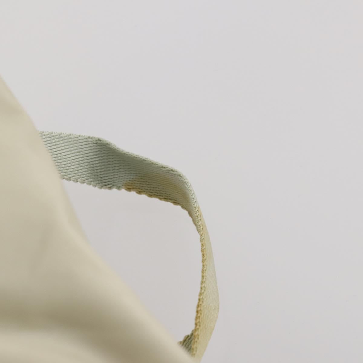 PRADA Backpack Nylon Beige Silver Auth bs33075