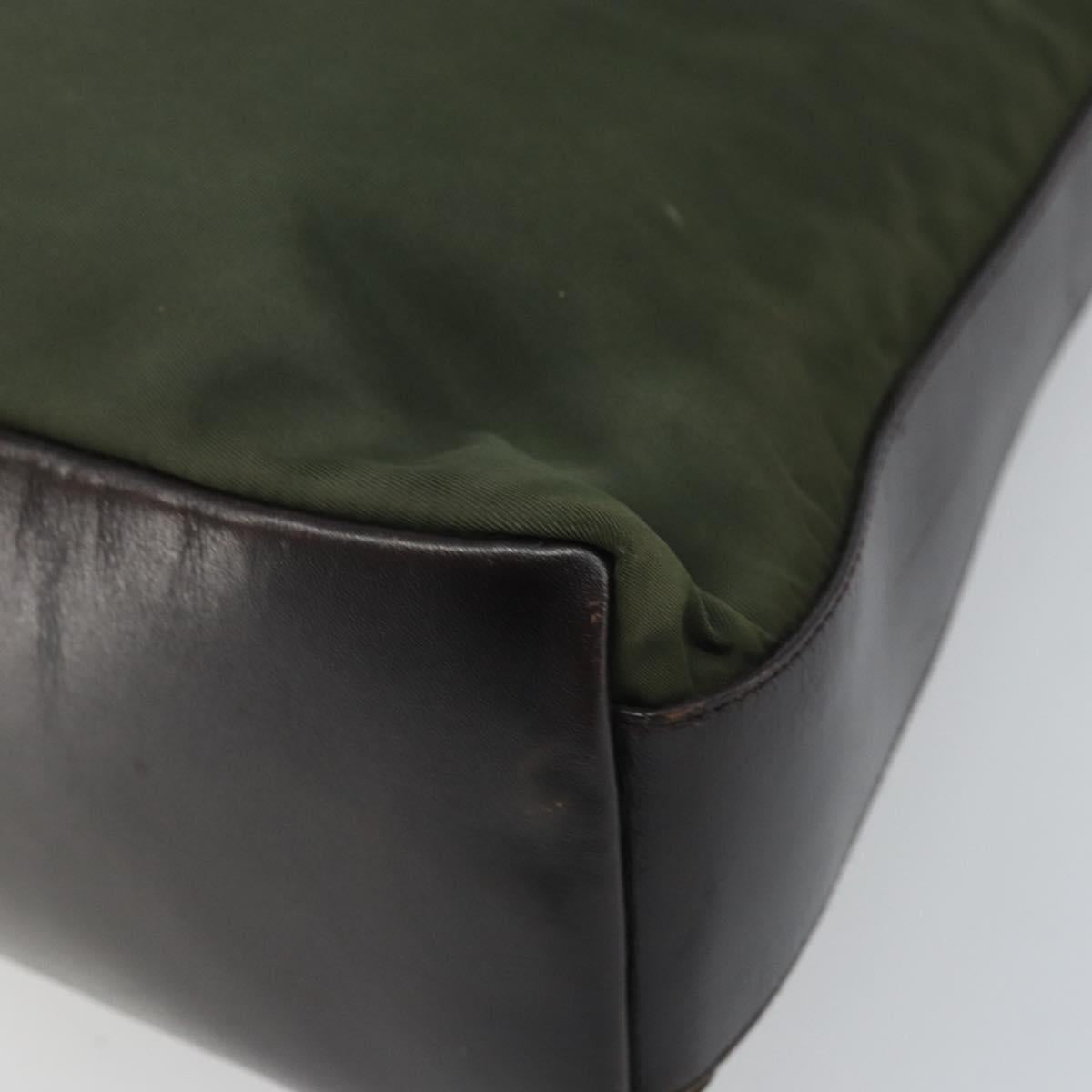 PRADA Shoulder Bag Nylon Khaki Auth bs33080