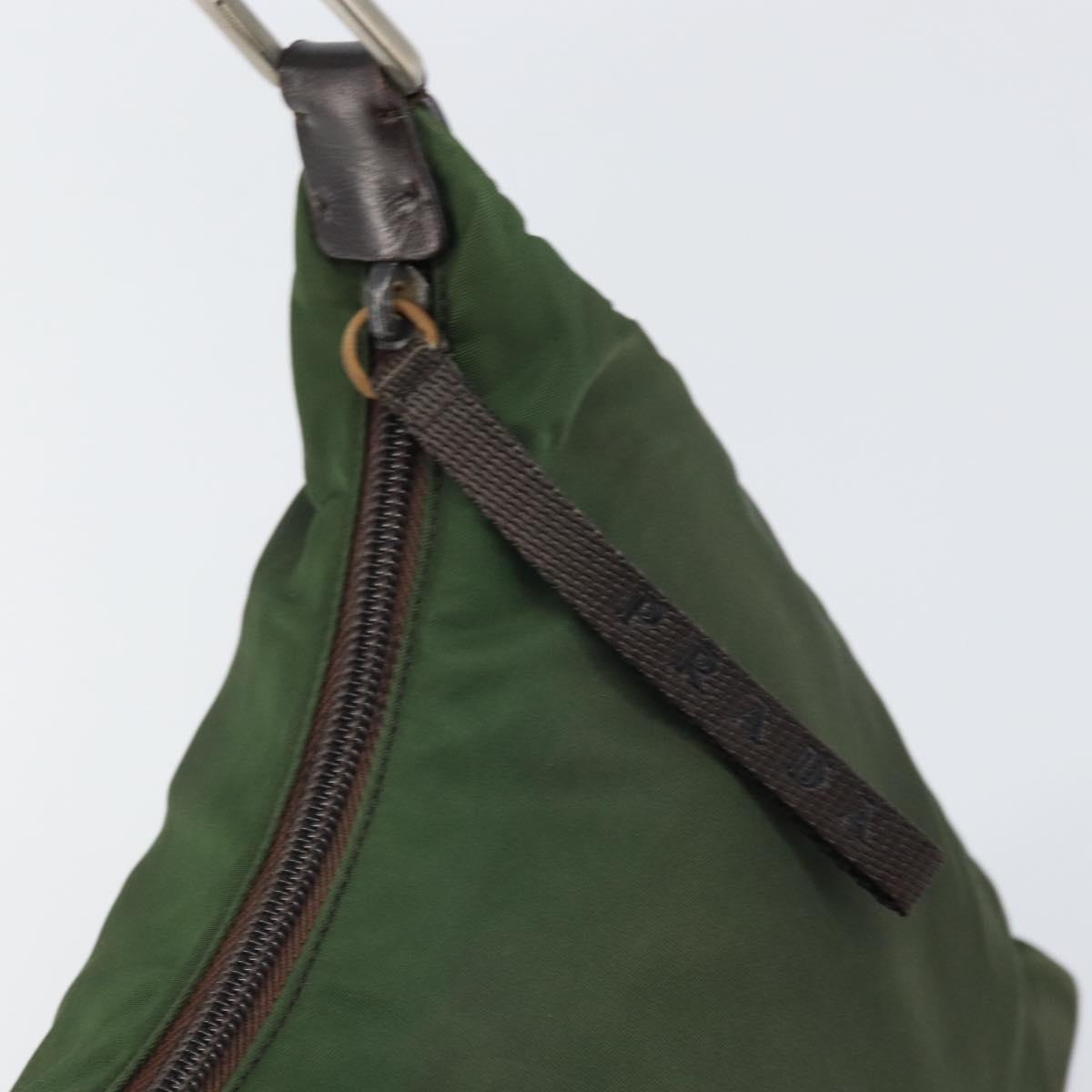 PRADA Shoulder Bag Nylon Khaki Auth bs33080