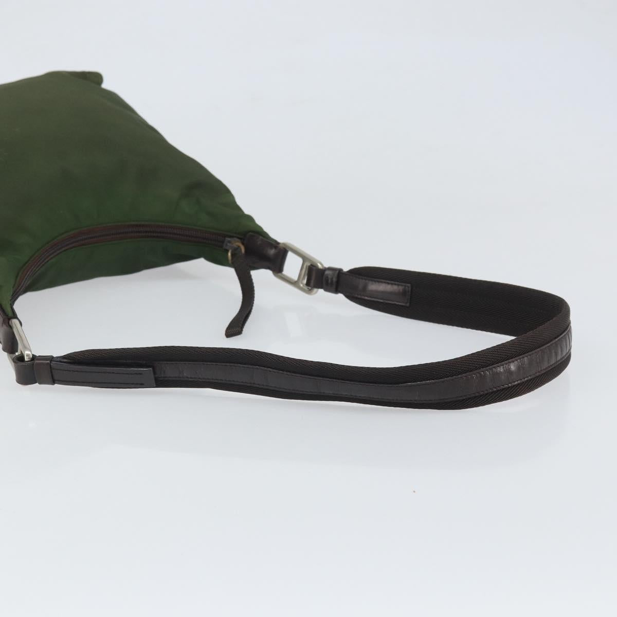 PRADA Shoulder Bag Nylon Khaki Auth bs33080