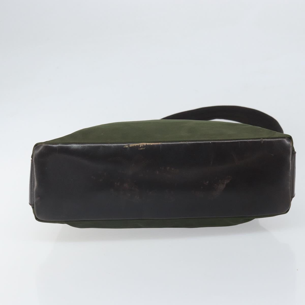 PRADA Shoulder Bag Nylon Khaki Auth bs33080