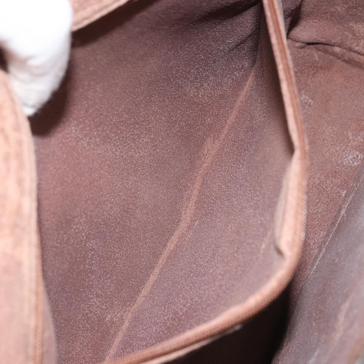 Burberrys Nova Check Shoulder Bag Canvas Beige Gold Auth bs33082