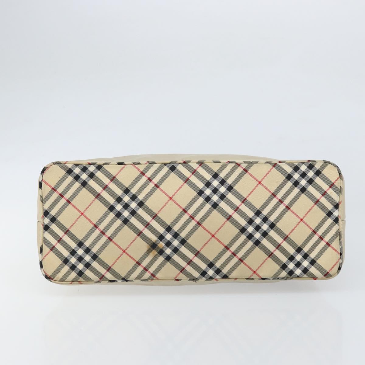 BURBERRY Shoulder Bag Nylon Beige Silver Auth bs33084