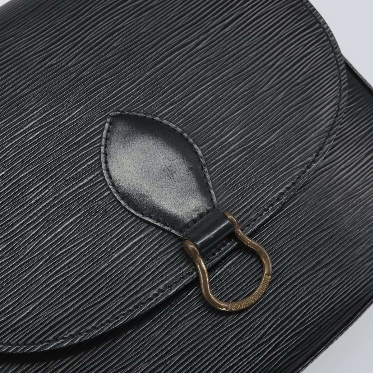 LOUIS VUITTON Epi Saint Cloud GM Shoulder Bag Black Noir M52192 LV Auth bs33088