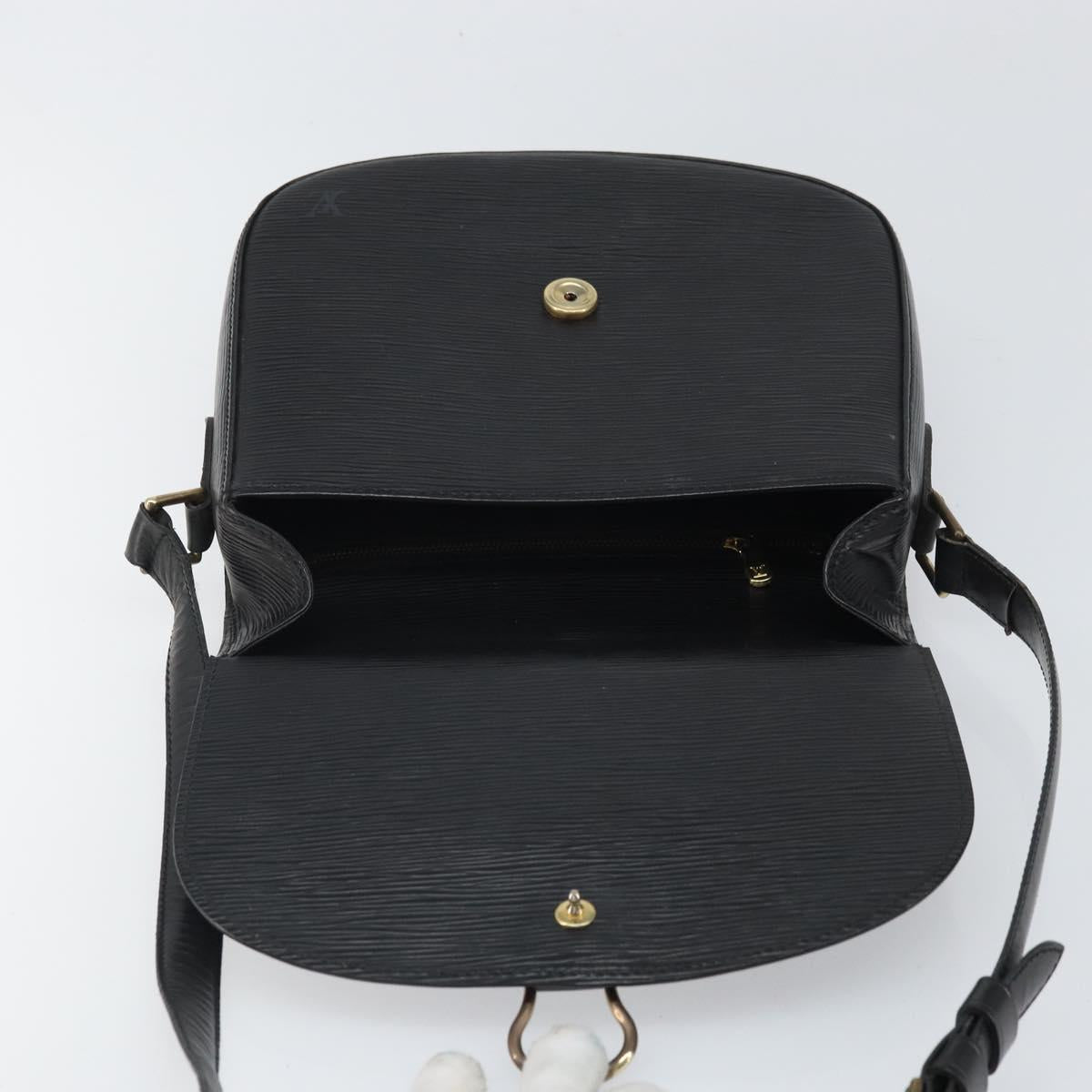 LOUIS VUITTON Epi Saint Cloud GM Shoulder Bag Black Noir M52192 LV Auth bs33088