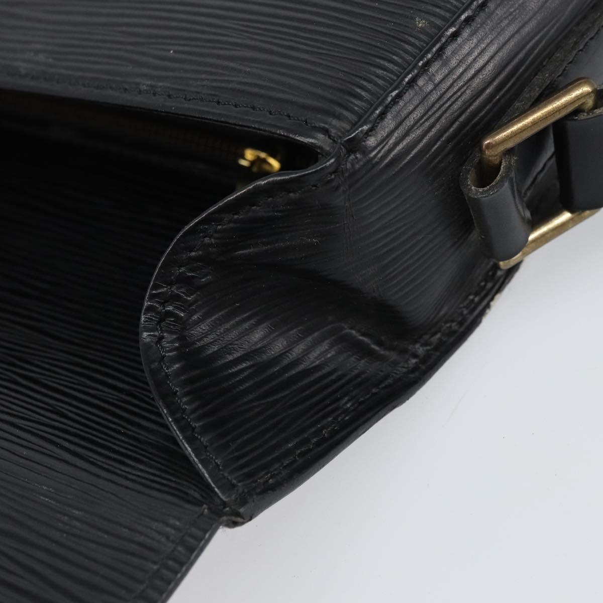 LOUIS VUITTON Epi Saint Cloud GM Shoulder Bag Black Noir M52192 LV Auth bs33088