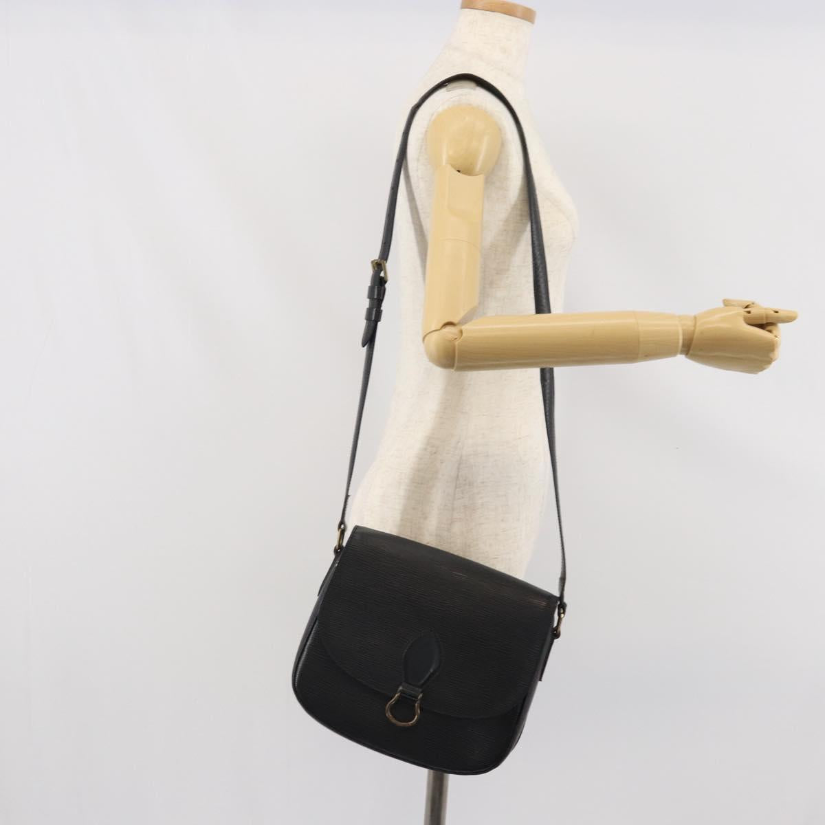 LOUIS VUITTON Epi Saint Cloud GM Shoulder Bag Black Noir M52192 LV Auth bs33088
