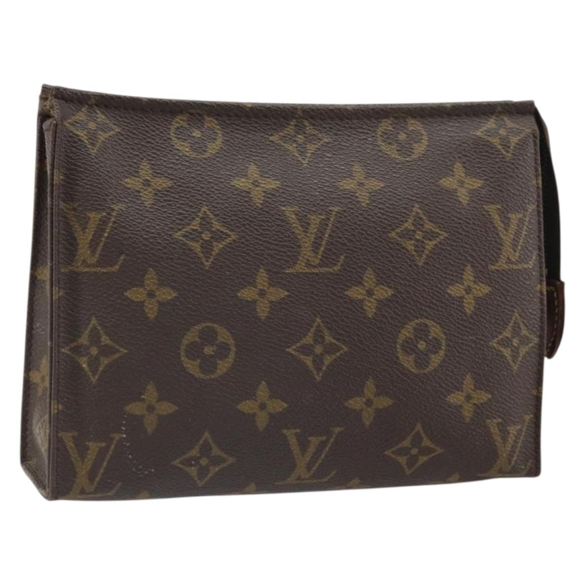 LOUIS VUITTON Monogram Poche Toilette 19 Pouch M47544 LV Auth bs33091