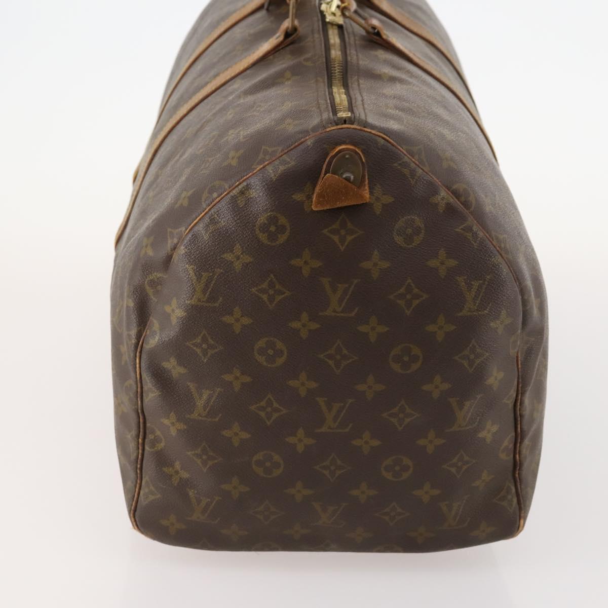 LOUIS VUITTON Monogram Keepall 55 Boston Bag M41424 LV Auth bs33096