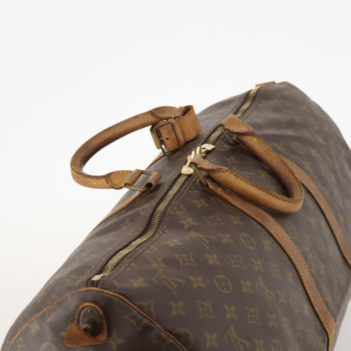 LOUIS VUITTON Monogram Keepall 55 Boston Bag M41424 LV Auth bs33096